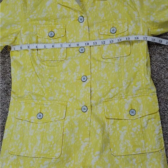 CAbi Yellow & White Field Jacket - Picture 5 of 7